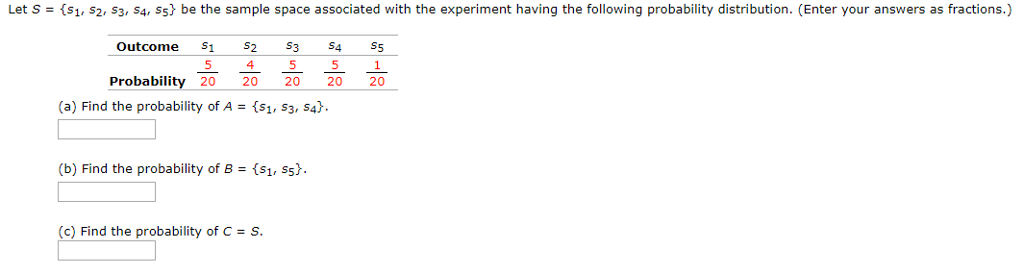Solved Let S S1 S2 S3 S4 S5 Be The Sample Space Chegg Solved Let S S1 S2 S3 S4 S5 Be The Sample Space Chegg
