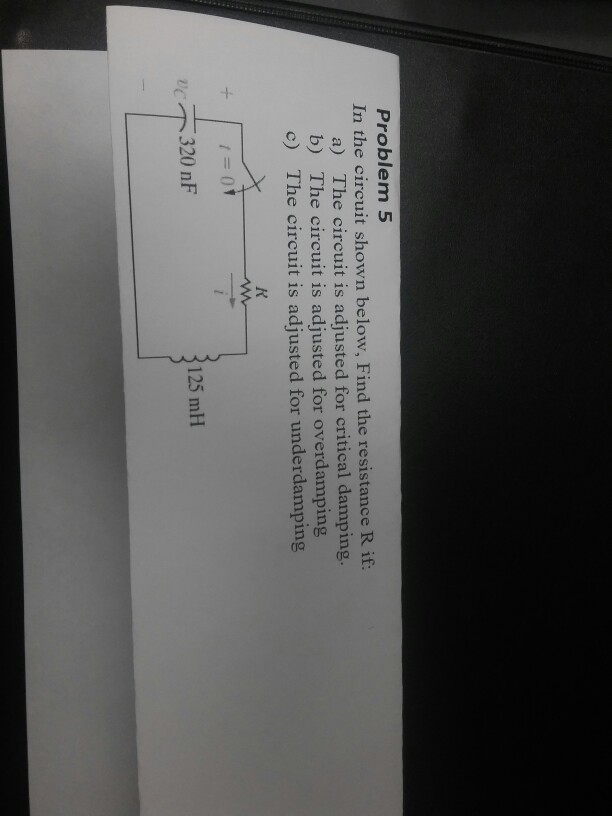 Solved Problem 5 In the circuit shown below, Find the | Chegg.com