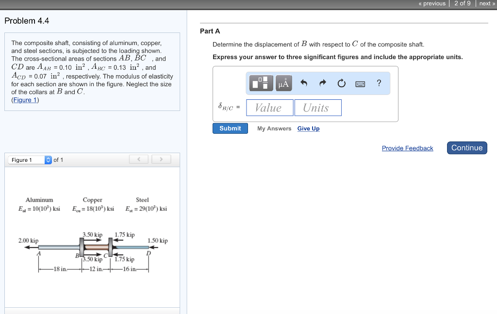 Solved The composite shaft, consisting of aluminum, copper, | Chegg.com