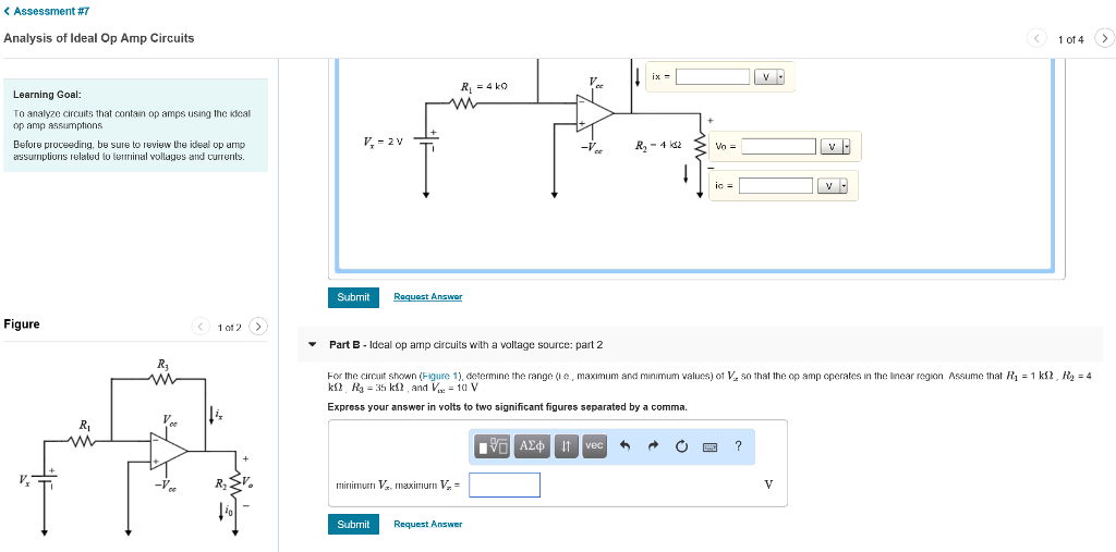 Solved Analysis of Ideal Op Amp Circuits Part AIdeal op amp