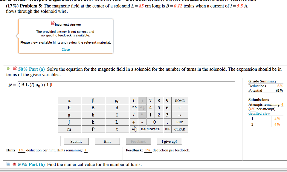 Solved My answer is for part A is wrong. There are two parts | Chegg.com