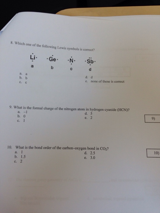 Solved Which one of the following lewis symbols is correct? | Chegg.com