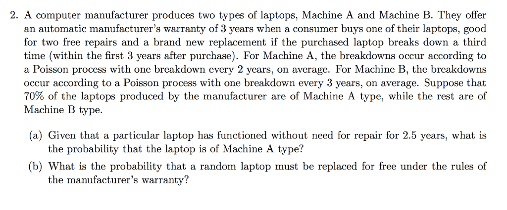 Solved A computer manufacturer produces two types of | Chegg.com