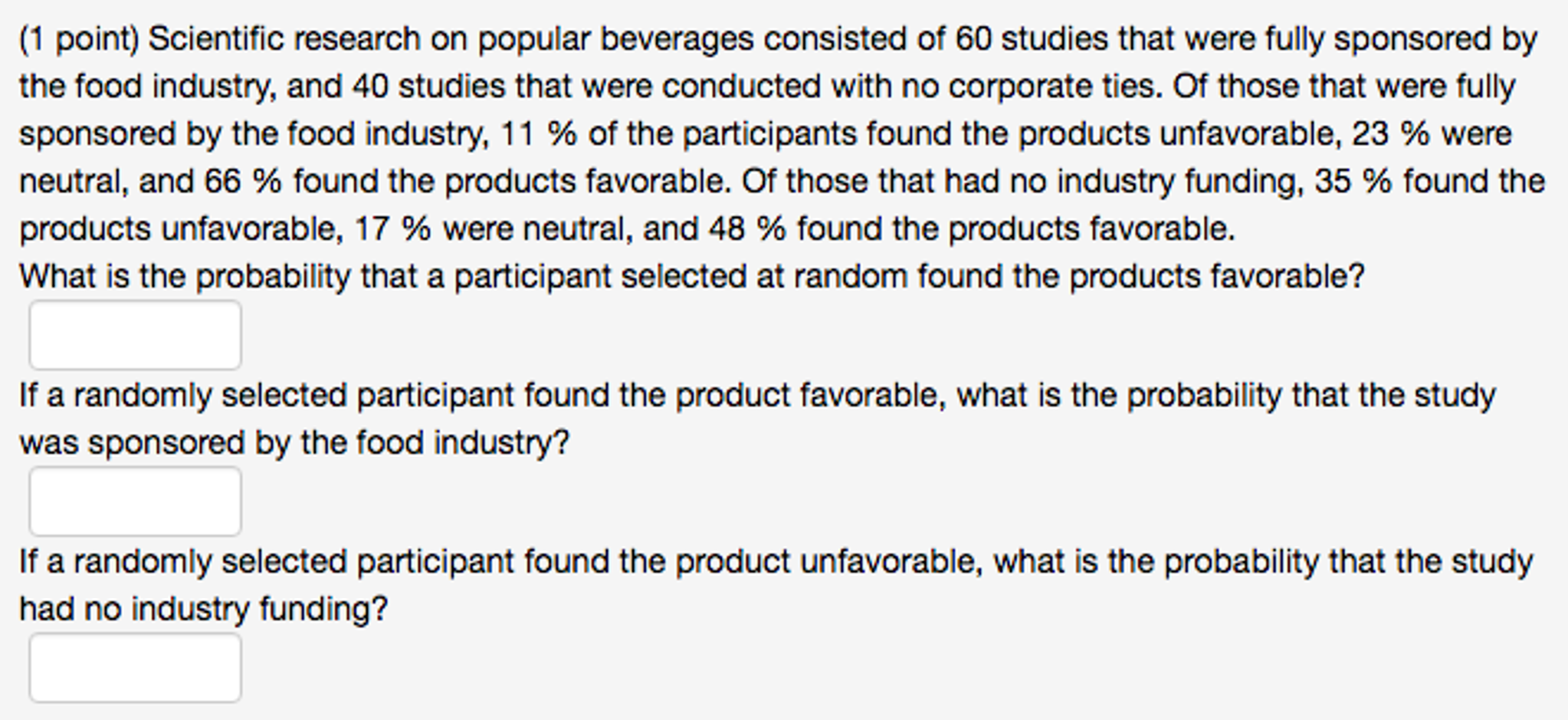 Solved Scientific research on popular beverages consisted of