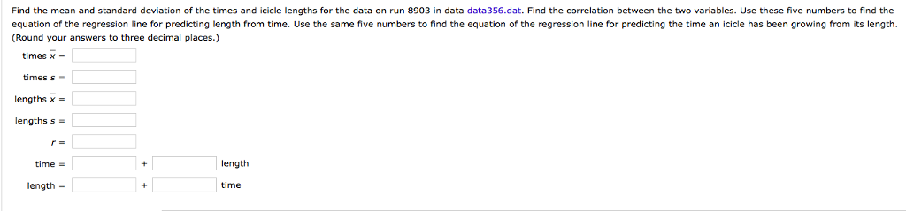 Solved Find the mean and standard deviation of the times and | Chegg.com