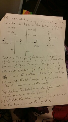 Solved calculate the total magnetic field created by the | Chegg.com