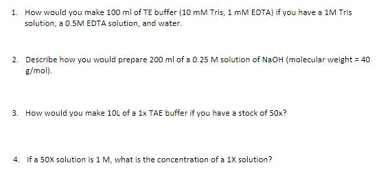 te buffer recipe