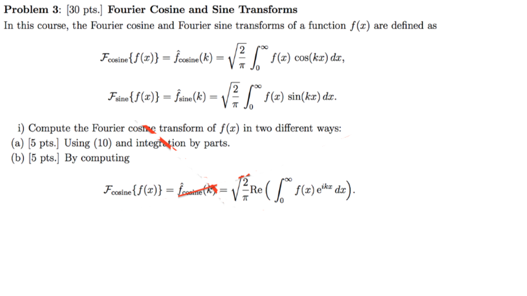 Fourier Cosine And Sine Transforms In This Course 6846