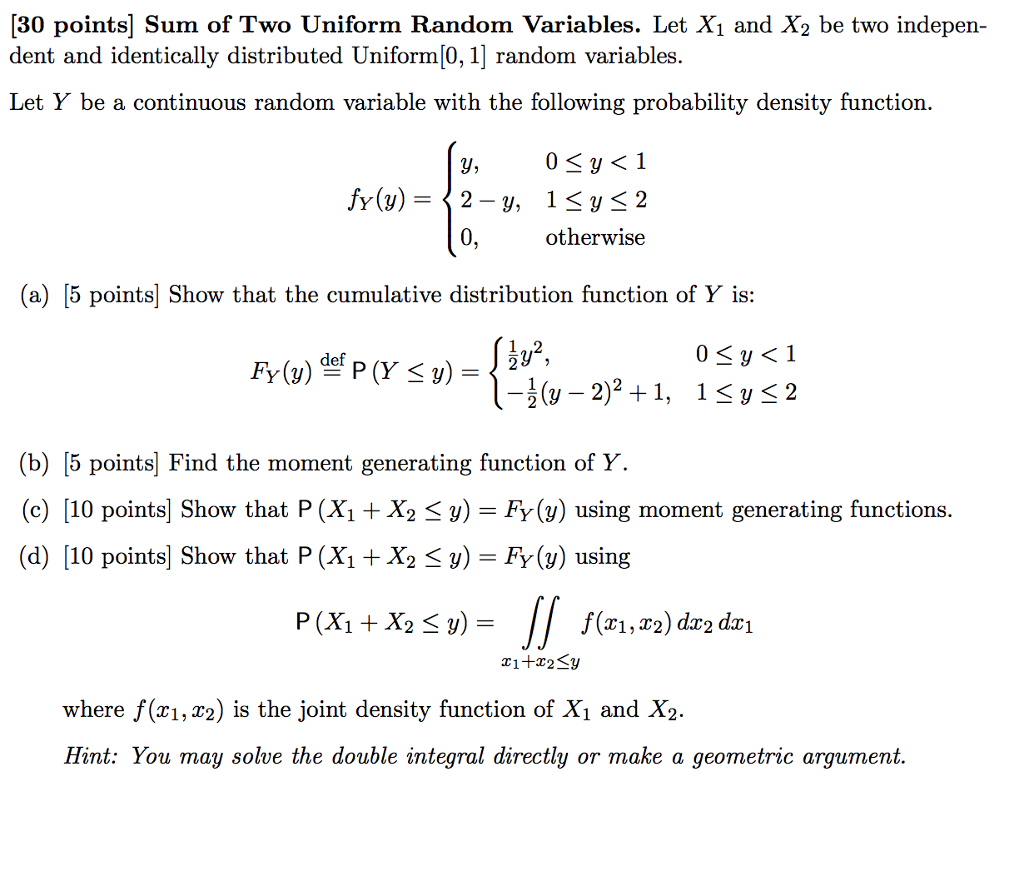 Probability Distribution Uniform Random Variable - Research Topics