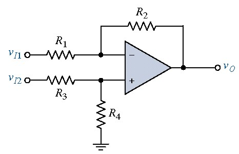 Solved In the difference amplifier below. R4/R3=12 | Chegg.com