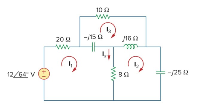 Solved 10Ω 3 j16 Ω 2 12264 v (+ 8Ω 수-25 Ω | Chegg.com