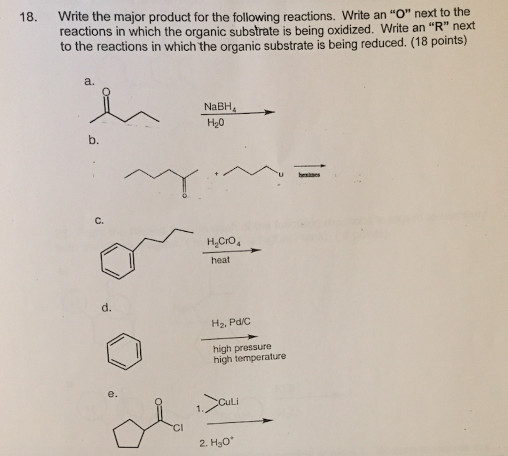 solved-18-write-the-major-product-for-the-following-chegg