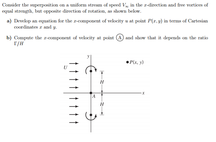 Solved Consider the superposition on a uniform stream of | Chegg.com