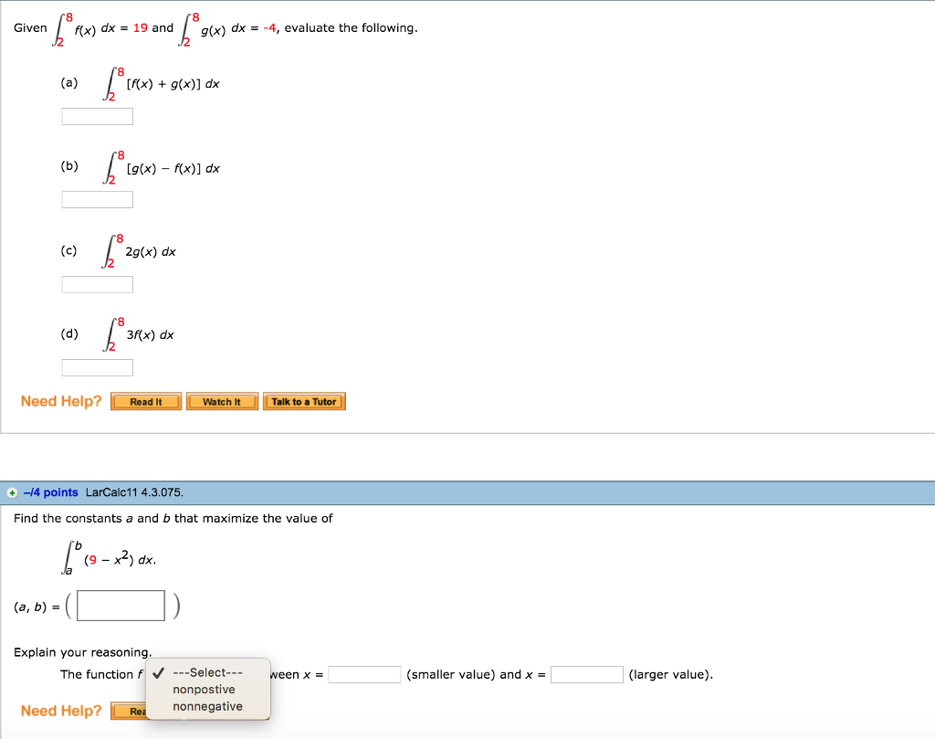 Solved Find The Constants A And B That Maximize The Value Of | Chegg.com