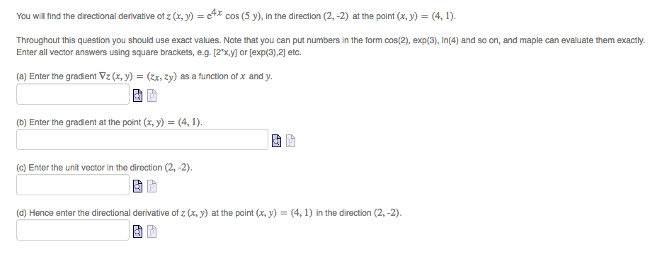 Solved You Will Find The Directional Derivative Of Z X