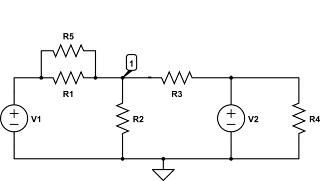 Solved In the circuit above, V1=25 V, V2=10 V, R1=6 Ohm, | Chegg.com