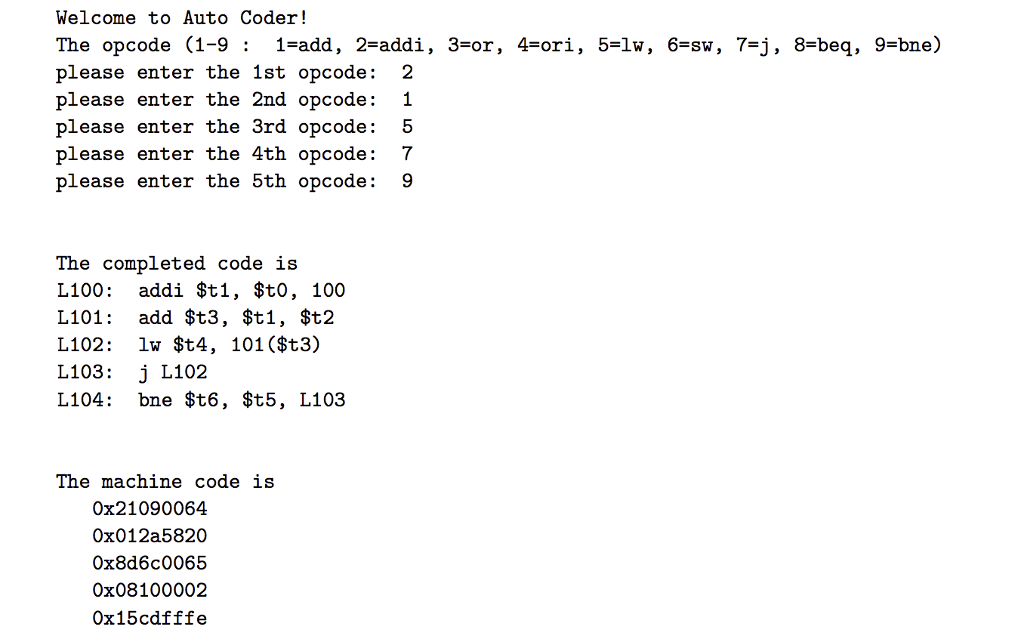 Solved MIPS: I need to create an autocoder The project has | Chegg.com