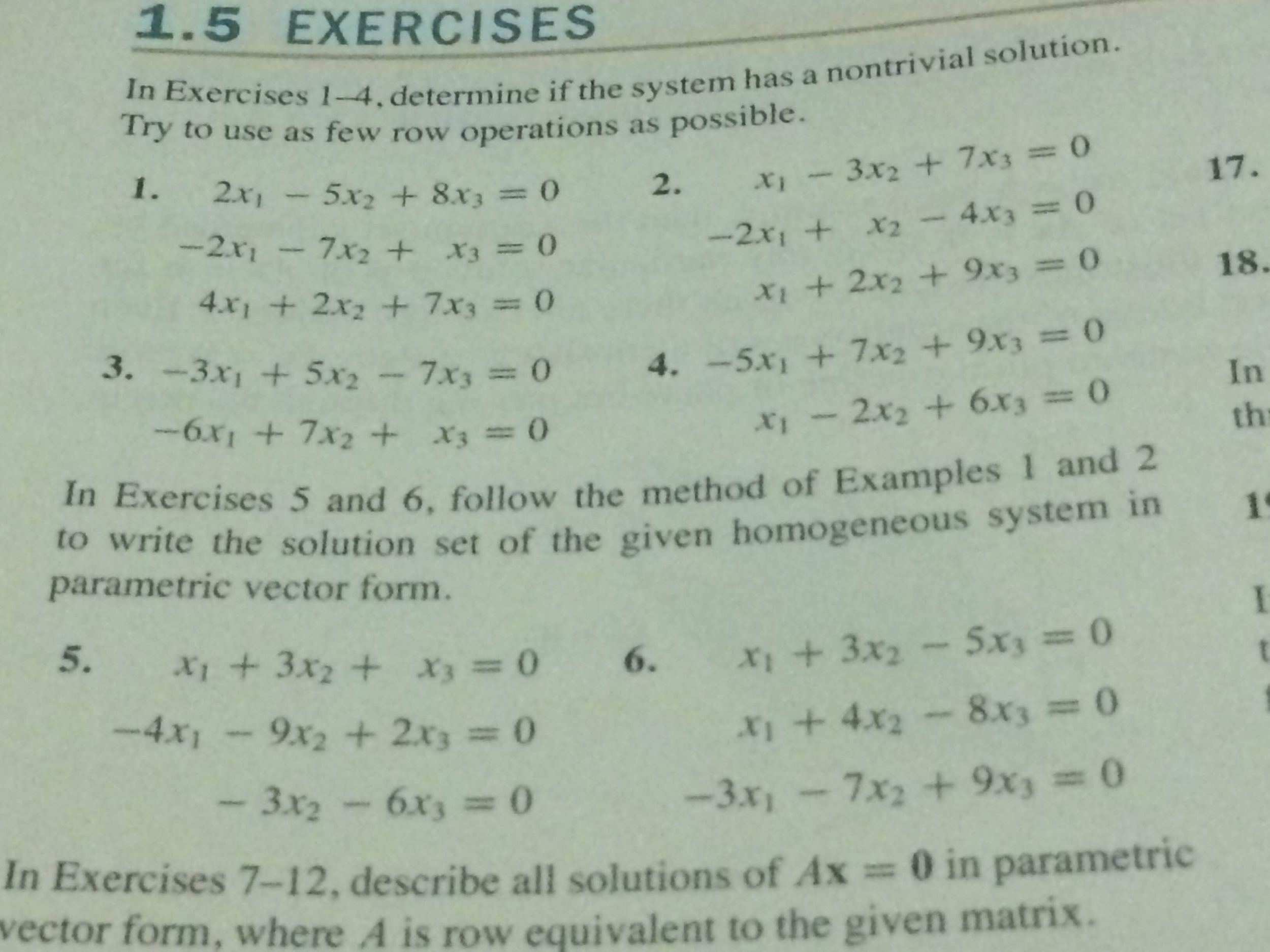 Solved In Exercises 1-4, determine if the system has a | Chegg.com