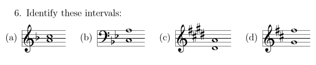 6. Identify these intervals: b) 4 (0 a8( | Chegg.com