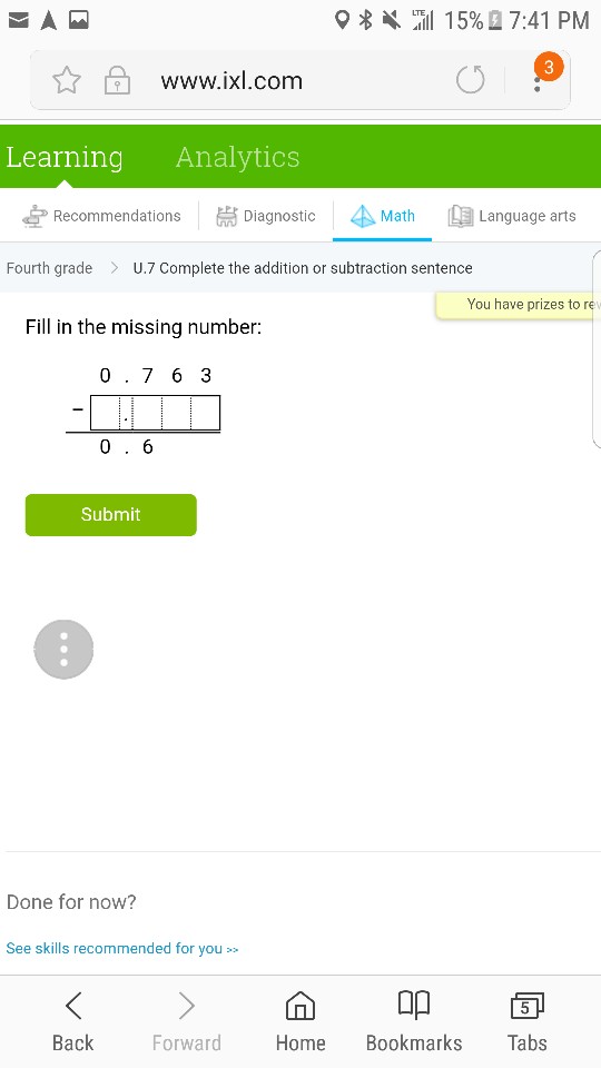 Solved 9 4.-il 15% A 7:41 PM www.ixl.com Learning Analytics | Chegg.com