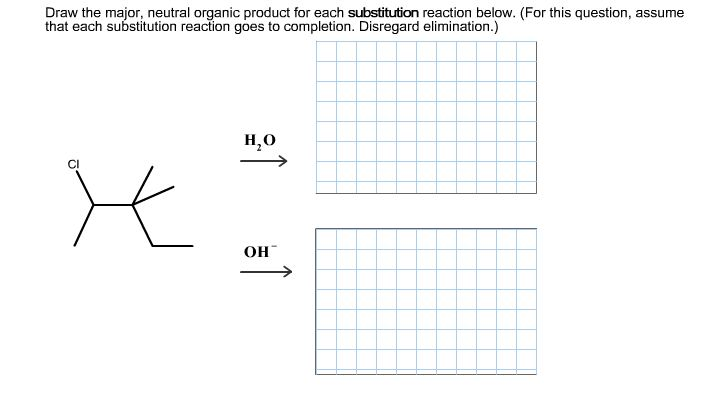 Solved Draw The Major Neutral Organic Product For Each