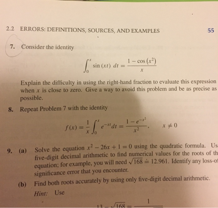 Solved Consider the identity integral^x_0 sin (xt) dt = 1 - | Chegg.com