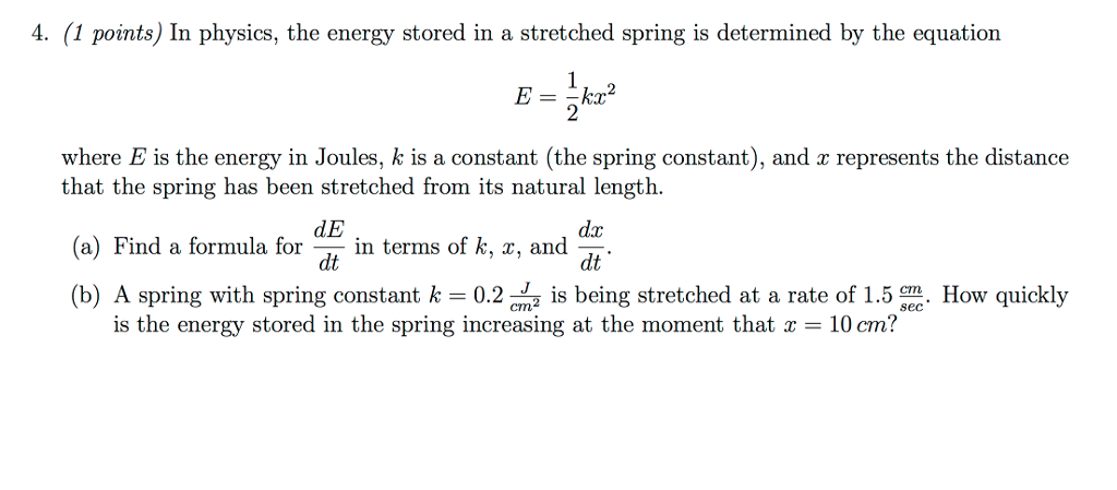 Spring Constant Formula