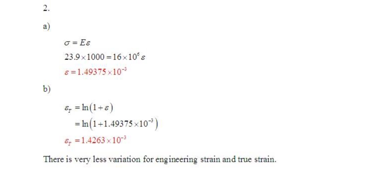 Solved Problem 3. The engineering yield strength of a copper