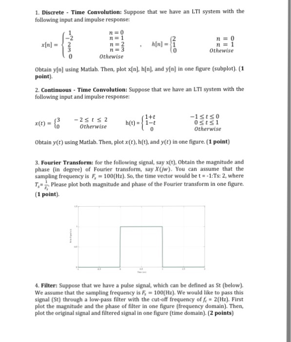 Solved 1. Discrete Time Convolution: Suppose That We Have An | Chegg.com