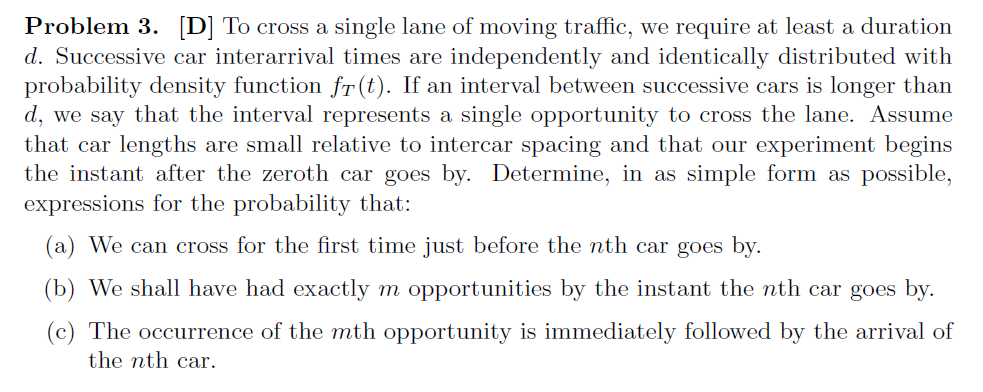 problem-3-d-to-cross-a-single-lane-of-moving-chegg