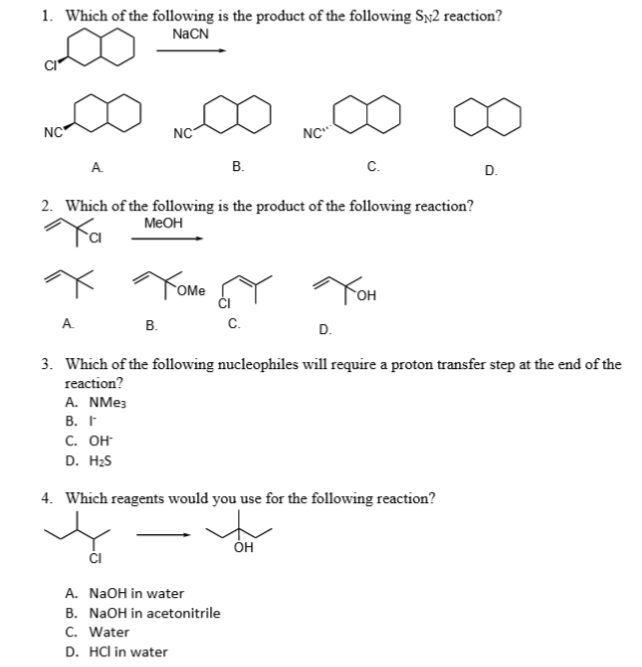 Solved 1. Which of the following is the product of the | Chegg.com