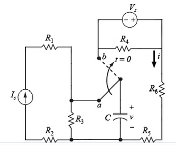 Solved If the switch in the circuit has been in position a | Chegg.com