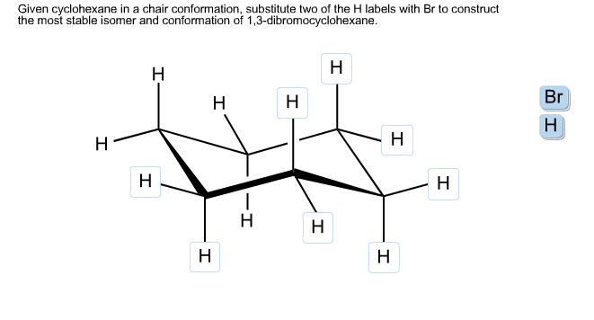 Solved Given Cyclohexane In A Chair Conformation Substit