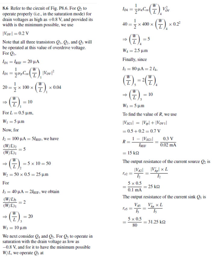 Solved 66 The current-steering circuit of Fig. P8.6is | Chegg.com