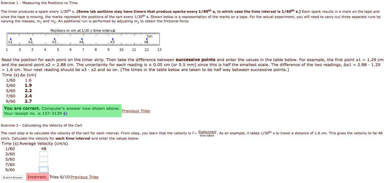 Solved The timer produces a spark every 1/30th s. (Some lab