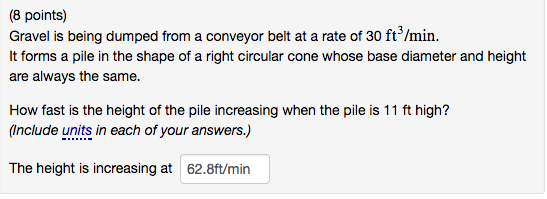solved-8-points-gravel-is-being-dumped-from-a-conveyor-chegg