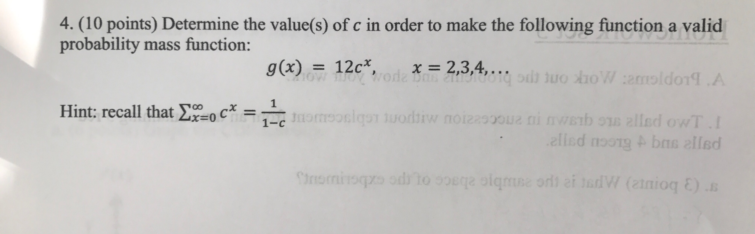 Solved Determine the value of C in order to make the | Chegg.com