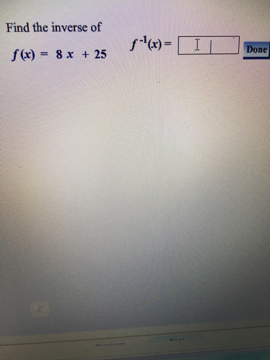 solved-find-the-inverse-of-f-x-8x-25-chegg