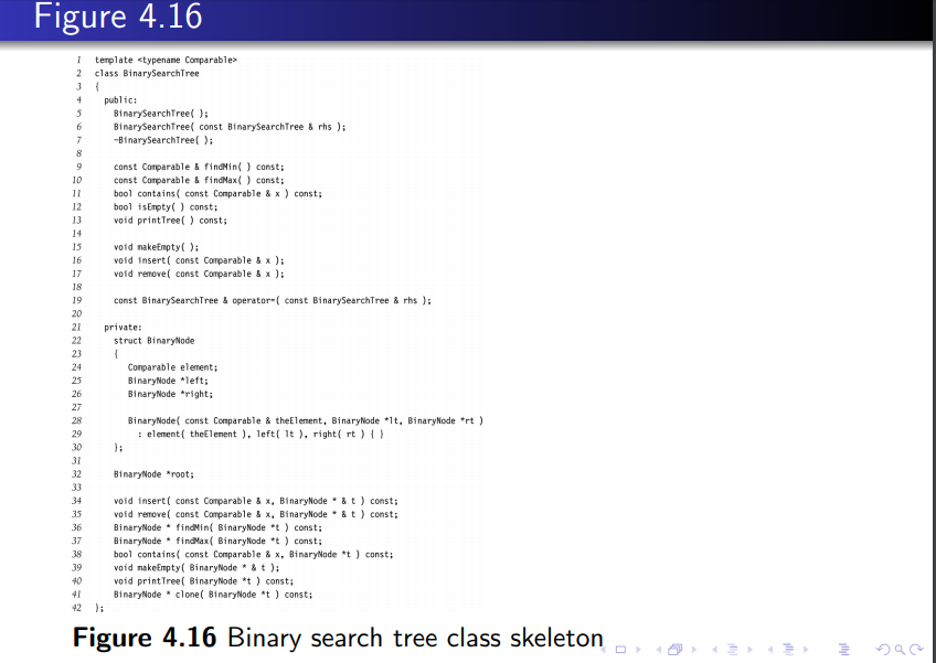 In C Implement Class Set Using A Binary Search Chegg
