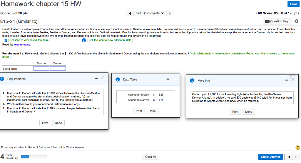 Solved Homework: chapter 15 HW Save Score: 0 of 20 pts 6 of | Chegg.com