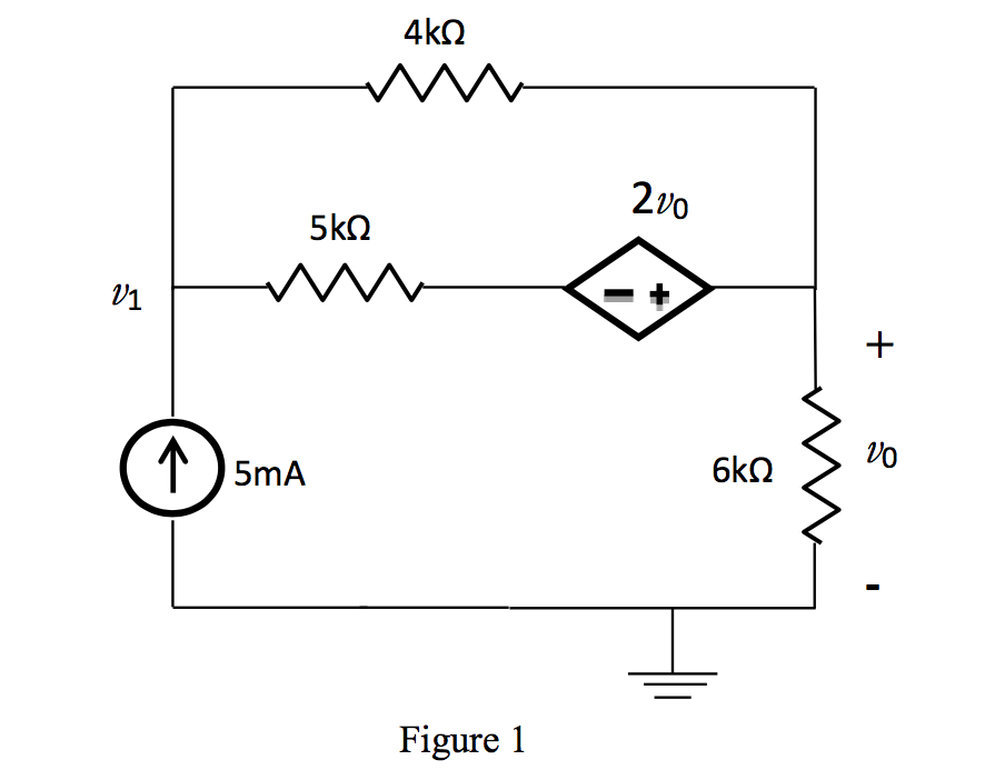 Solved Find V0 And V1 In The Circuit Shown In Figure 1 By