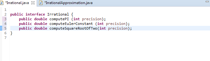 Solved 2. Implementing Java Interface (30 marks) Given the | Chegg.com