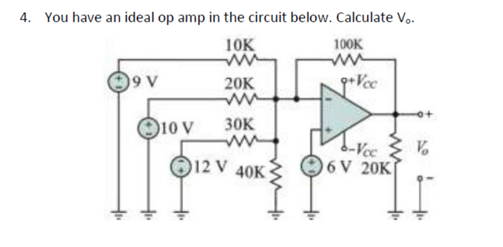 Solved You have an ideal op amp in the circuit below. | Chegg.com