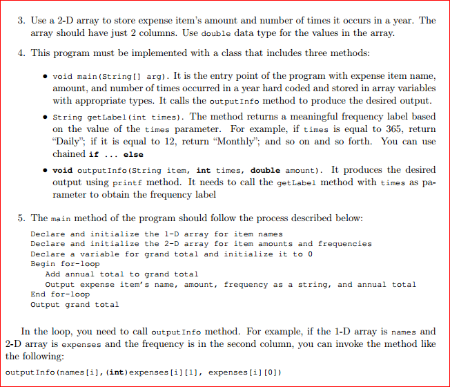 Solved I am looking for JAVA code for the following | Chegg.com