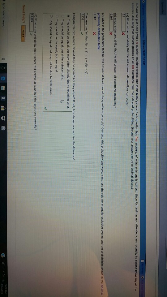 Solved Richard has just been given a 6-question multipl | Chegg.com