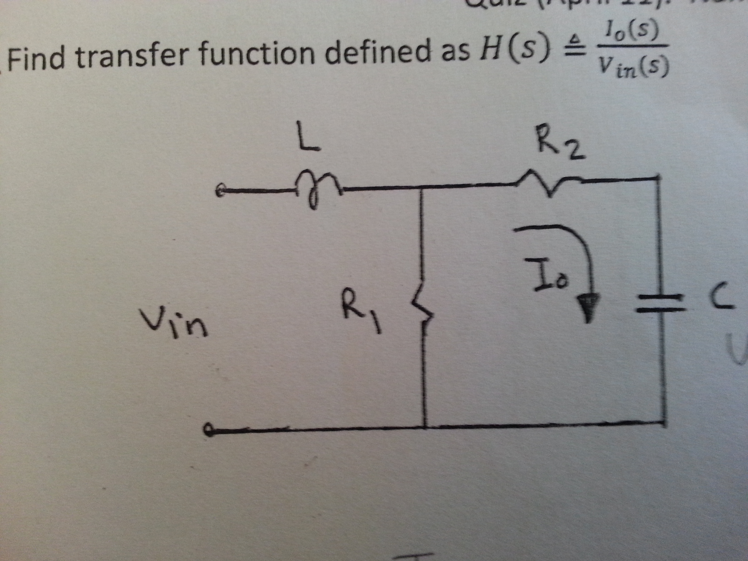 Solved Find transfer function defined as H(s) | Chegg.com