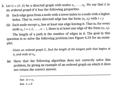 Let G = (V, E) be a directed graph with nodes | Chegg.com