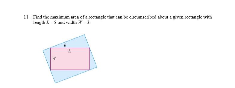 Solved Find the maximum area of a rectangle that can be | Chegg.com
