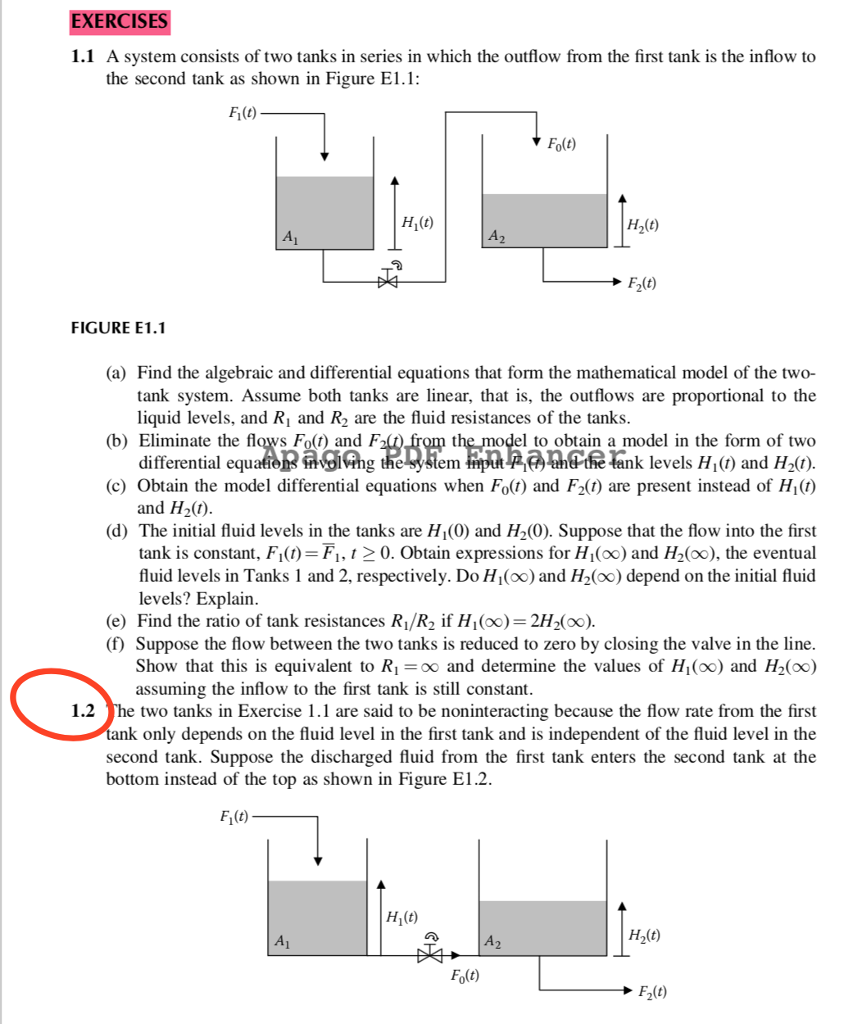 Solved Simulation of Dynamic Systems Question: Water flowing | Chegg.com