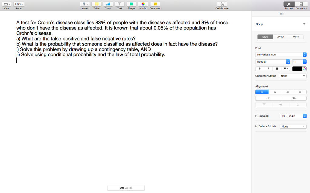Solved A test for Crohn's disease classifies 83 of people